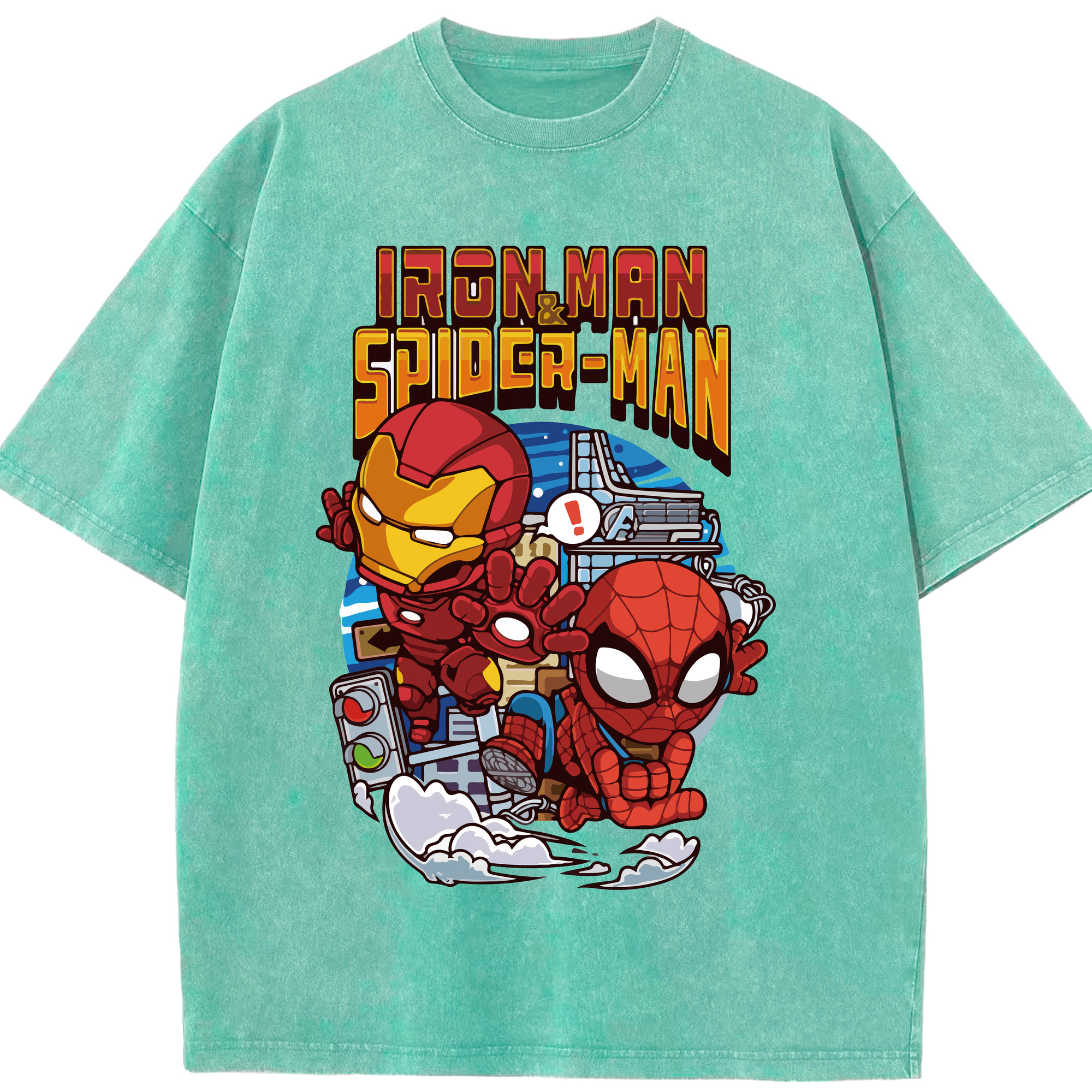 （画像用） アベンジャーズ The Avengers 綿100% ヴィンテージ風 半袖Tシャツ（フロントプリント）
